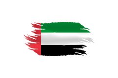 Abstract brush art UAE flag design vector Product Image 1