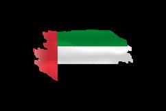 Abstract brush art UAE flag design vector Product Image 2