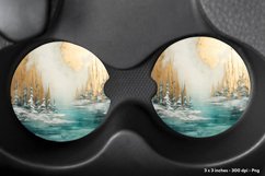 Abstract Car Coaster Sublimation  Teal Coaster Designs Png