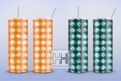 Abstract checkered pattern skinny tumbler wrap sublimation Product Image 3