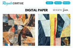 Abstract Collage Digital Paper, Abstract Collage Pattern Product Image 1