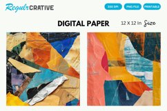 Abstract Collage Digital Paper, Abstract Collage Pattern Product Image 1