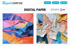 Abstract Collage Digital Paper, Abstract Collage Pattern Product Image 1