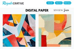 Abstract Collage Digital Paper, Abstract Collage Pattern Product Image 1