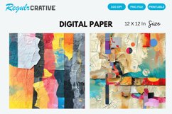 Abstract Collage Digital Paper, Abstract Collage Pattern Product Image 1
