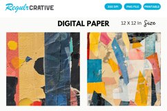 Abstract Collage Digital Paper, Abstract Collage Pattern Product Image 1