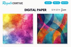 Abstract Colorful Seamless Digital Paper, Abstract Pattern Product Image 1