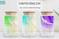 abstract colorful glass can sublimation