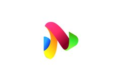 Abstract colorful media play logo design branding Product Image 1