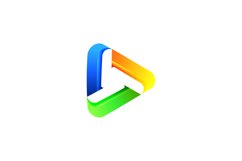Abstract colorful media play logo design template Product Image 1