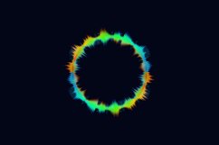 Abstract colorful sound wave element illustration Product Image 2