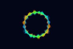 Abstract colorful sound wave element illustration Product Image 1