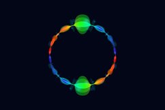 Abstract colorful sound wave element isolated Product Image 2