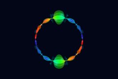 Abstract colorful sound wave element isolated Product Image 1