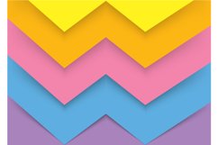 Abstract colorful zig zag paper cut background Product Image 1