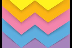 Abstract colorful zig zag paper cut background Product Image 2