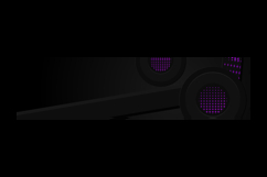 Black template horizontal banner background with gradient Product Image 2