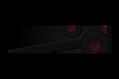 Abstract dark horizontal banner background with gradient red Product Image 2