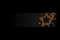 Abstract dark horizontal cover and banner with stars gradien Product Image 2
