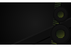 Abstract dark wallpaper background with gradient green shape Product Image 1