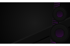 Abstract dark wallpaper background with gradient purple shap Product Image 2