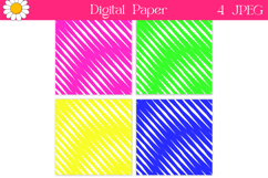 Stripe Bright Digital Paper | Summer Neon Backgrounds Product Image 2