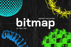 Abstract Dithering Bitmap Shapes Product Image 1