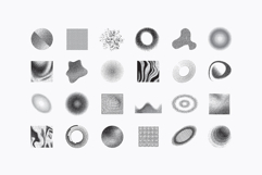 Abstract Dithering Bitmap Shapes Product Image 3