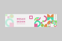 Abstract flat colorful mosaic horizontal banner and cover Product Image 2
