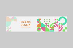 Abstract flat colorful mosaic horizontal banner and cover Product Image 2