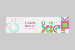 Abstract flat colorful mosaic horizontal banner and cover Product Image 1