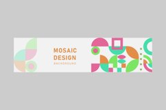 Abstract flat colorful mosaic horizontal banner and cover Product Image 2