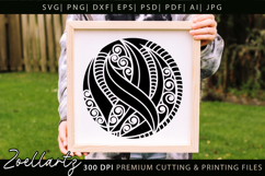 Floral Illustration Abstract Floral SVG Zentangle T-shirt Product Image 2