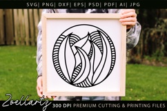 Floral Illustration Abstract Floral SVG Zentangle T-shirt Product Image 2