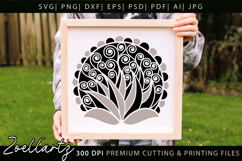 Flower Illustration Abstract Floral SVG Zentangle T-shirt Product Image 2