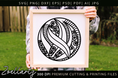 Floral Illustration Abstract Floral SVG Zentangle T-shirt Product Image 2