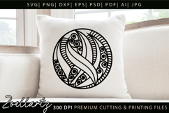 Floral Illustration Abstract Floral SVG Zentangle T-shirt Product Image 3