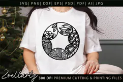 Abstract Floral Illustration SVG Floral T-shirt Mug Pillow Product Image 3
