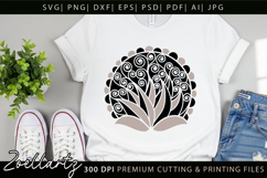 Flower Illustration Abstract Floral SVG Zentangle T-shirt Product Image 5
