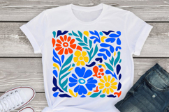 Retro Floral Clipart, Abstract Flower Png, Watercolor Flower Product Image 1