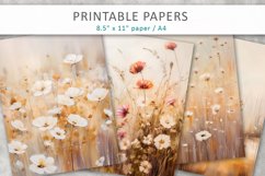 Abstract Flowers Junk Journal Paper Product Image 1