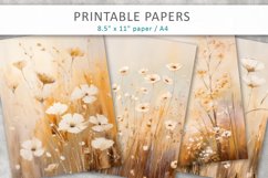 Floral Painting Junk Journal Papers Product Image 1