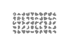 Abstract Fluid Shape stripe lines Set 50 V 9 Product Image 2