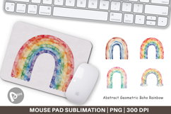Geometric Boho Rainbow Mouse Pad Product Image 1