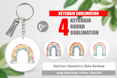 Geometric Boho Rainbow Keychain Product Image 1