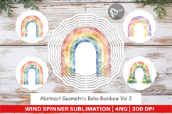 Geometric Boho Rainbow Wind Spinner Product Image 1