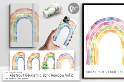 Geometric Boho Rainbow Digital Paper Product Image 1