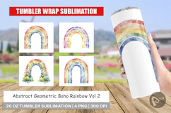 Geometric Boho Rainbow Tumbler Product Image 1