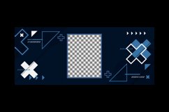 Abstract geometric mug printing template with blank frame Product Image 2