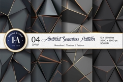 Abstract Geometric Seamless Dark Grey Texture Digital Paper Product Image 1